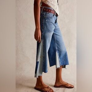 Women's Blue Denim Culottes